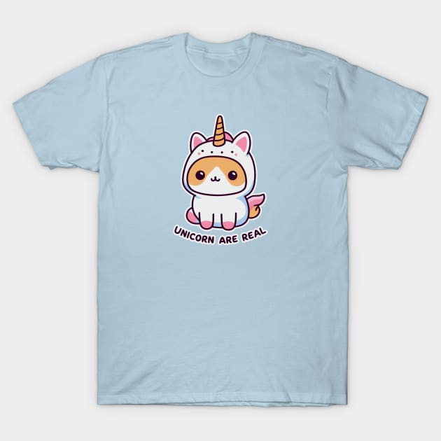 Unicorn are Real - Cats unicorn T-Shirt by Yaydsign